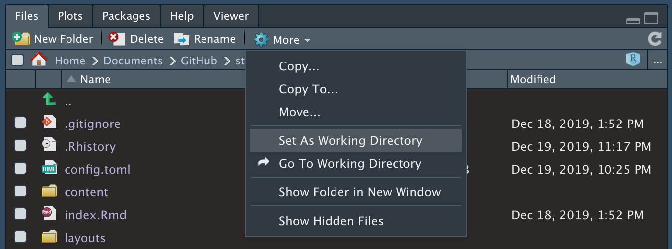 Set working directory in RStudio (user-friendly method)